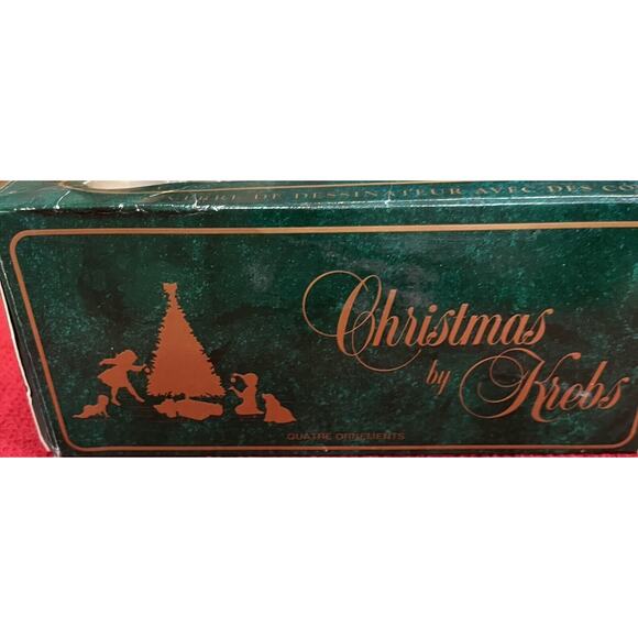 4 Vtg Christmas by Krebs Blue Purple Ombré Teardrop Flower Glass Ornaments (b) - Picture 4 of 5